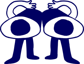 Ilustración de binoculares color azul